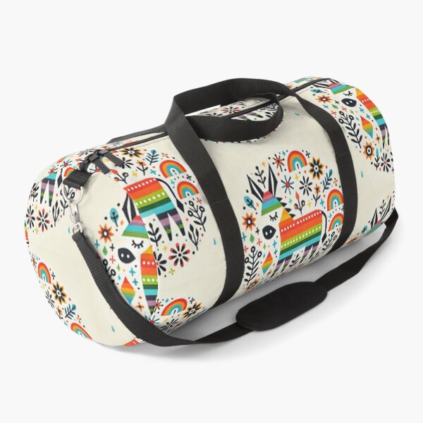 Item preview, Colorful Folk Donkey with Flowers - Scandinavian Folk Art by heidiannemorris © designed and sold by FOLK ART FUSION.