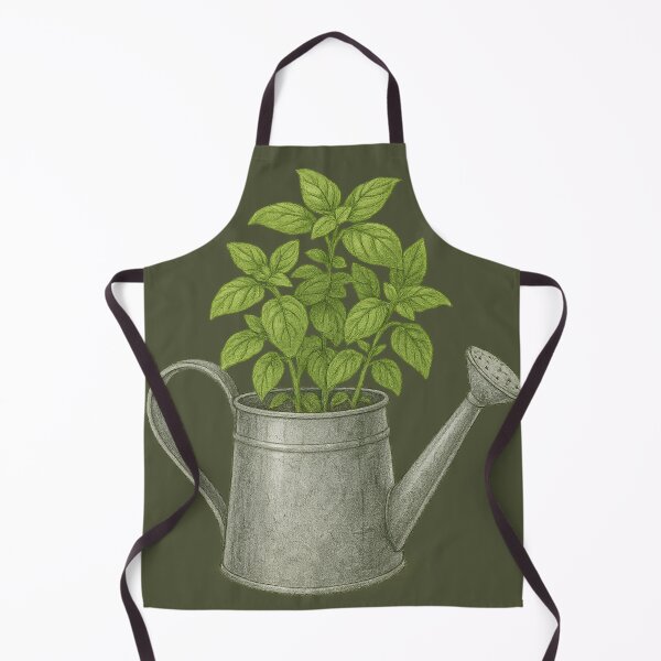 Item preview, Watering Can Charm Sticker – Basil Sprouts in Vintage Tin Can designed and sold by Feral Confetti.