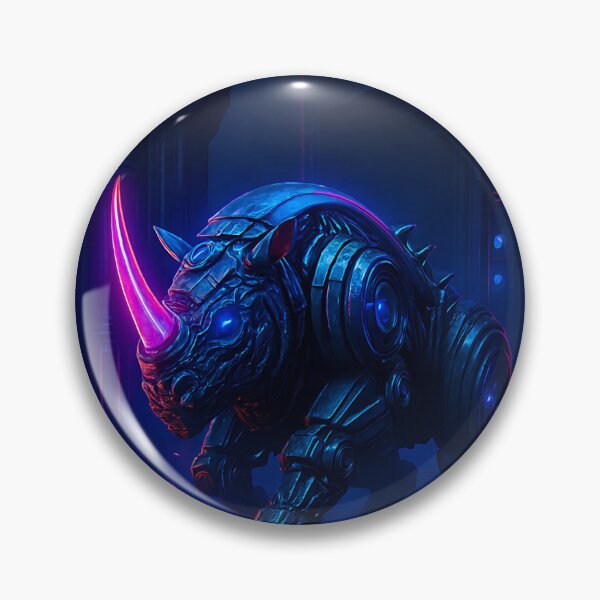 Item preview, Neon Mechanical Rhino designed and sold by Trexart-Shop.