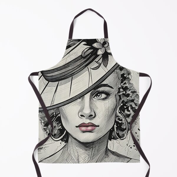 Item preview, Elegant Woman in Floral Hat Drawing designed and sold by gleefulme.
