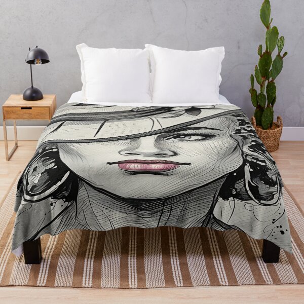 Item preview, Elegant Woman in Floral Hat Drawing designed and sold by gleefulme.