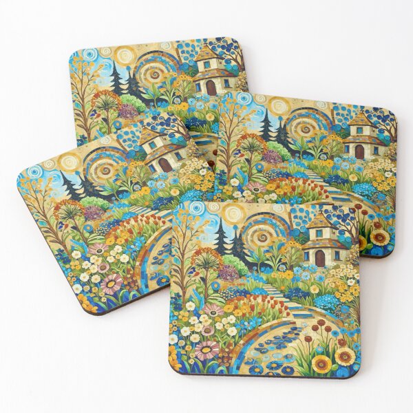 Item preview, Whimsical Gustav Klimt Flower Garden Path designed and sold by Vicky Brago-Mitchell®.