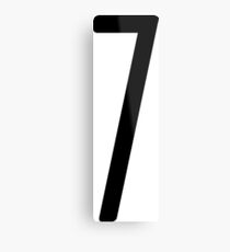 Tall black number 7 Metal Print