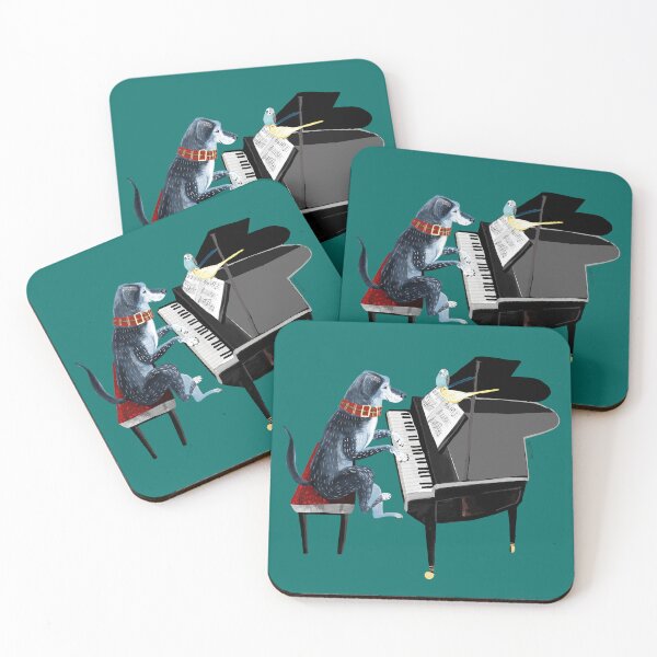 Item preview, Piano lesson with Angel in teal designed and sold by belettelepink.