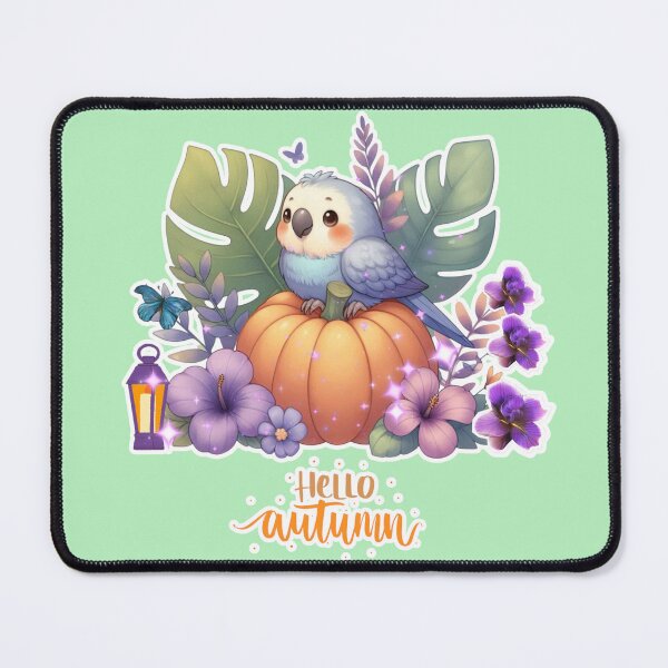 Item preview, Autumn Pumpkin Parrot – Cute Tropical Fall Bird Illustration designed and sold by Sugar Wisdom .