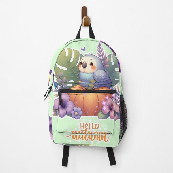 Item preview, Autumn Pumpkin Parrot – Cute Tropical Fall Bird Illustration designed and sold by Sugar Wisdom .