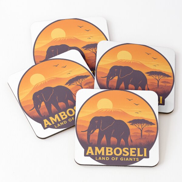 Item preview, Amboseli Land of Giants | African Safari Sunset Design designed and sold by Doodle Emporium.