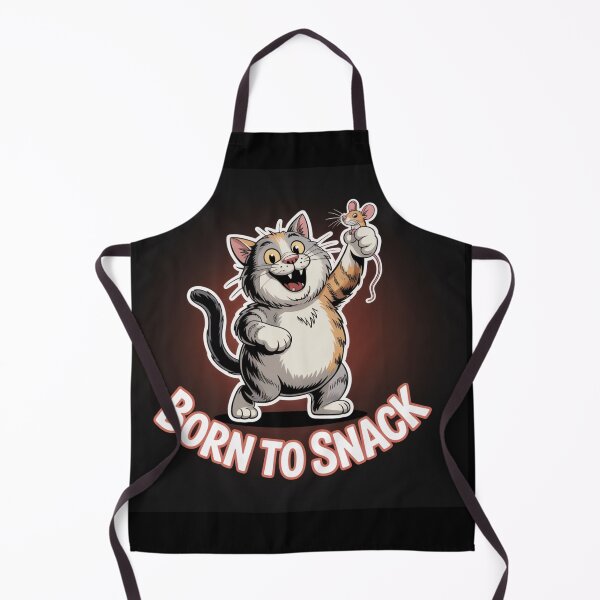 Item preview, Born to Snack - Cartoon Cat with Mouse designed and sold by Snark Town Tees.