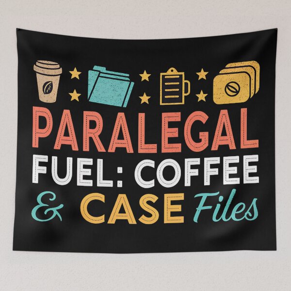 Item preview, Paralegal Fuel – Funny Coffee & Case Files Quote Design designed and sold by VividOrganica.