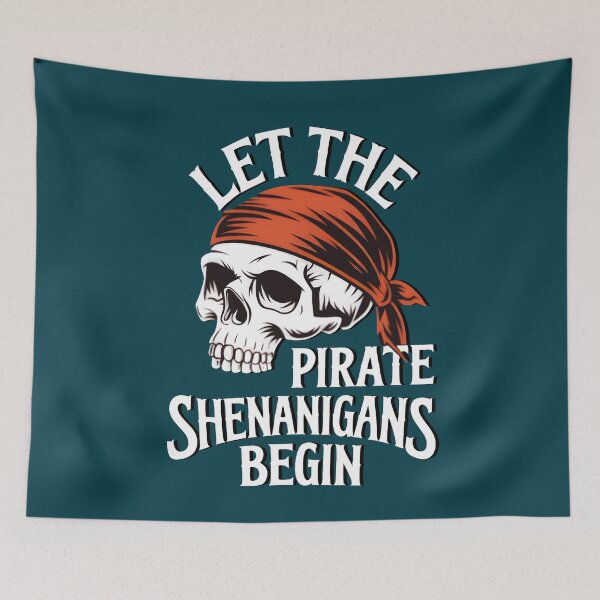 Item preview, Halloween Skull Let The Pirate Shenanigans Begin designed and sold by box-artshop.