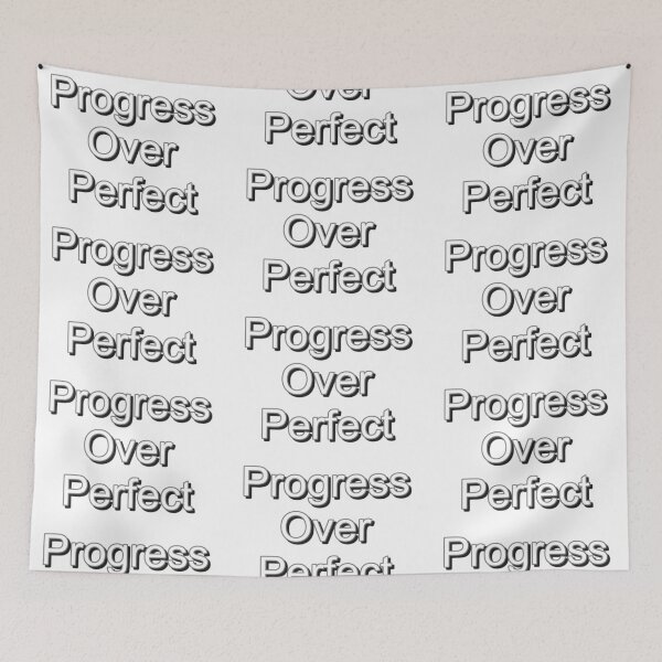 Item preview, Progress Over Perfect: Motivational Quote for Success designed and sold by Quantum Canvas Empire.