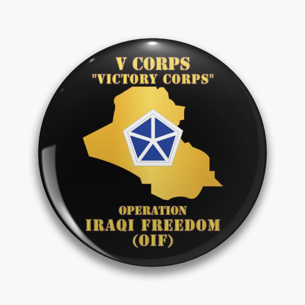 Item preview, Army - V Corps - OIF w Map designed and sold by Military Insignia Products.
