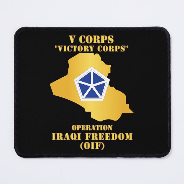 Item preview, Army - V Corps - OIF w Map designed and sold by Military Insignia Products.