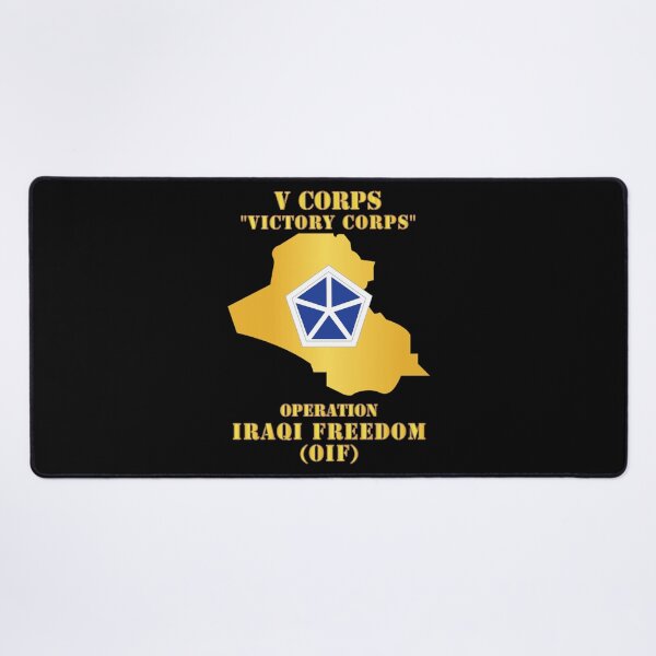 Item preview, Army - V Corps - OIF w Map designed and sold by Military Insignia Products.