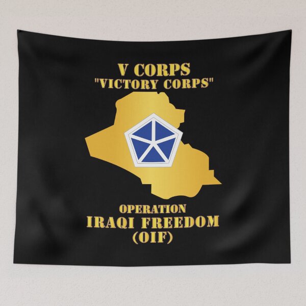 Item preview, Army - V Corps - OIF w Map designed and sold by Military Insignia Products.