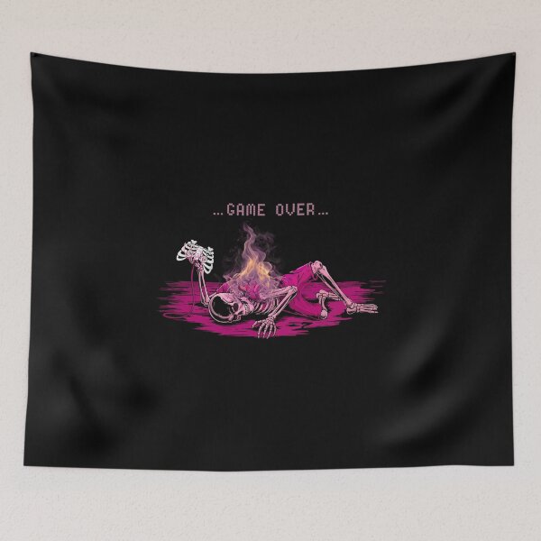 Item preview, Game Over : Neon Zombie Skeleton Gamer T-Shirt designed and sold by MRXSHOOP.