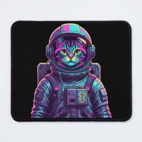 Item preview, Retro Futuristic Astronaut Cat T-Shirt Neon Space Design designed and sold by PictorGraf.