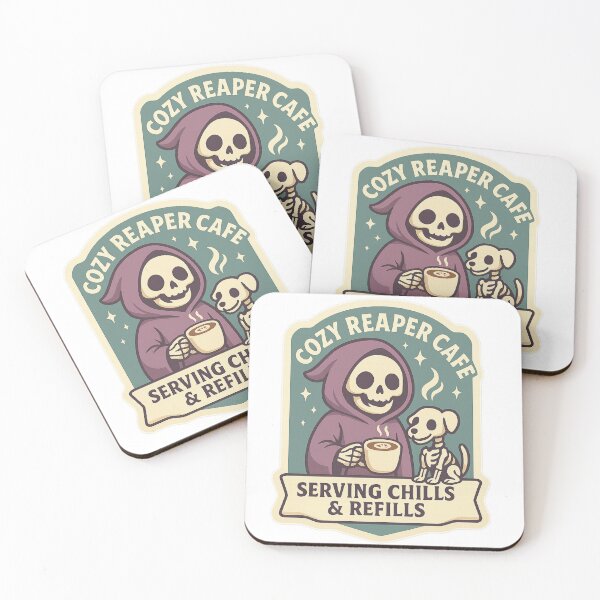 Item preview, Cozy Reaper Café — Serving Chills & Refills designed and sold by SavvyPink.