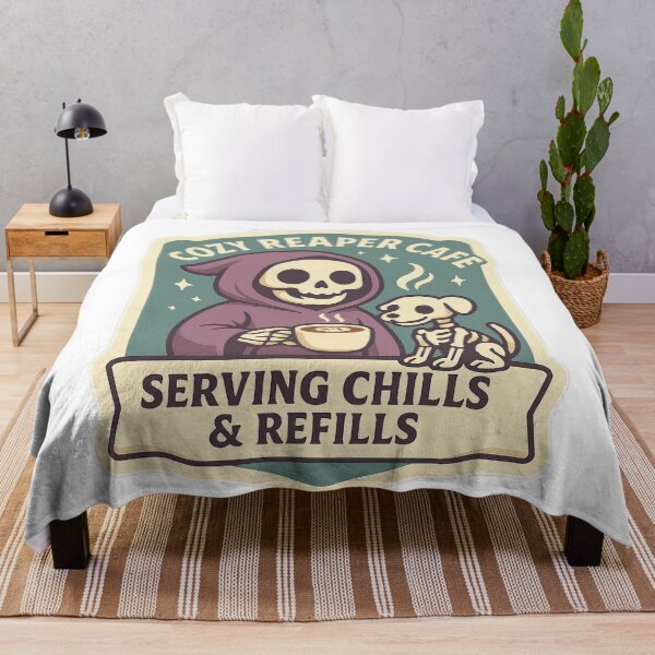 Item preview, Cozy Reaper Café — Serving Chills & Refills designed and sold by SavvyPink.