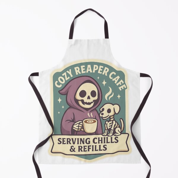 Item preview, Cozy Reaper Café — Serving Chills & Refills designed and sold by SavvyPink.