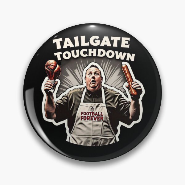Item preview, Tailgate Touchdown Cartoon Guy with BBQ Turkey Leg & Sausage designed and sold by Snark Town Tees.