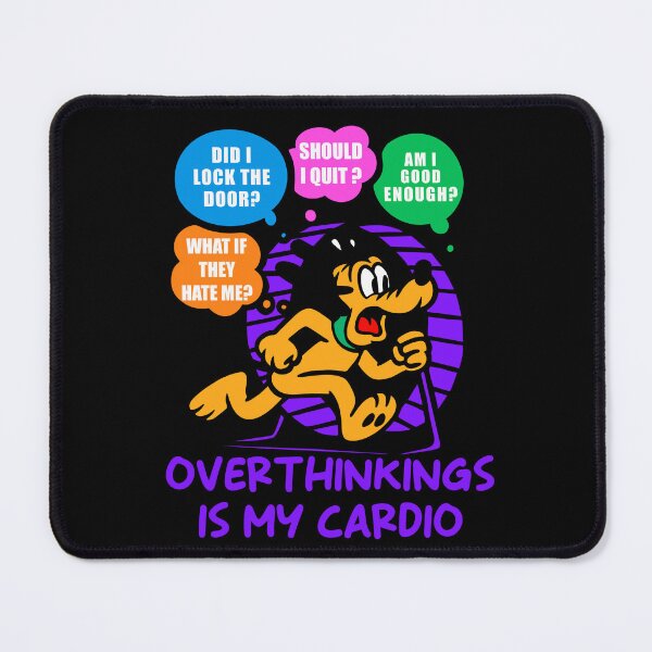 Item preview, Pluto Overthinking Humor – Anxiety Cardio Design designed and sold by UnicornDreamers.