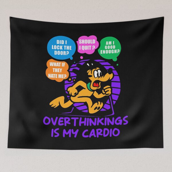 Item preview, Pluto Overthinking Humor – Anxiety Cardio Design designed and sold by UnicornDreamers.