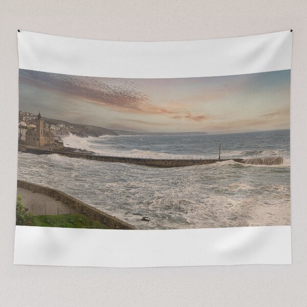 Item preview, Porthleven Cornwall,  stormy seas  designed and sold by kathleenjean.
