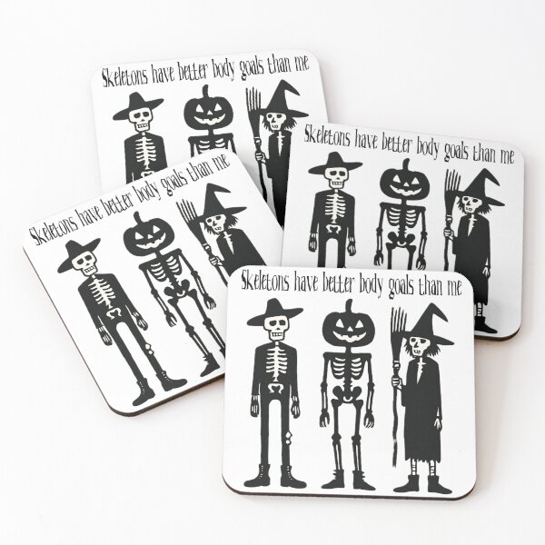 Item preview, Funny Skeleton Halloween Body Goals Quote Design designed and sold by Skides04.