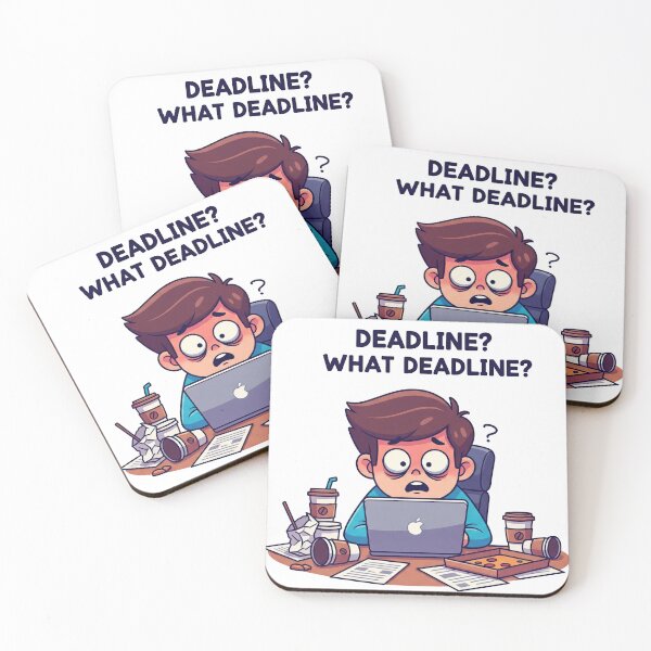 Item preview, Funny Deadline Stress Work Humor Illustration designed and sold by Pani-Malyuvalka.