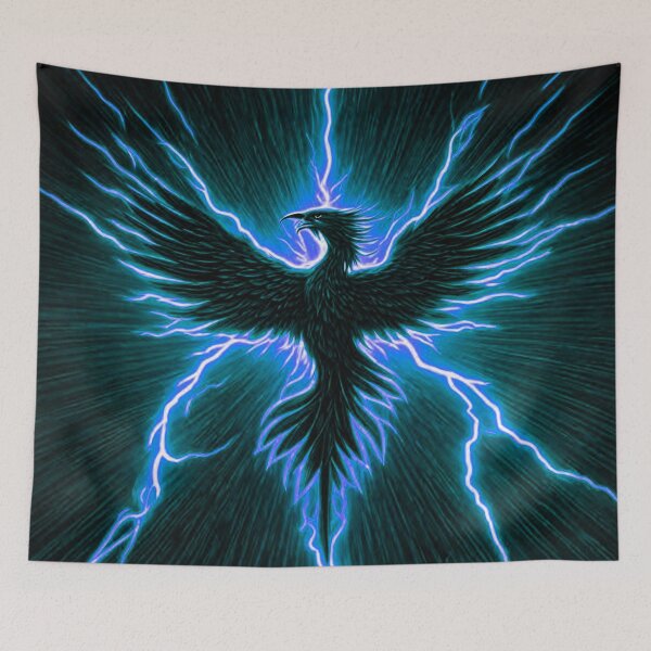 Item preview, Blue Lightning Phoenix designed and sold by Healio2.