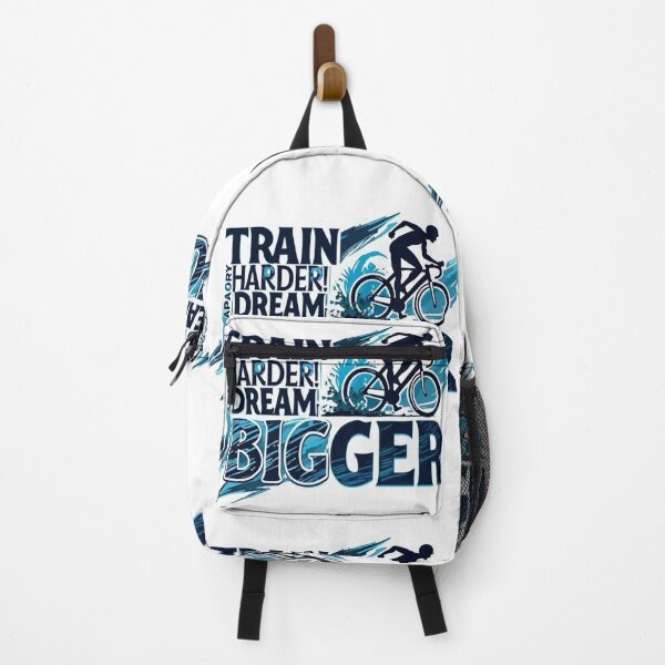 Item preview, TRAIN HARDER, DREAM BIGGER – Triathlon Motivation Sticker designed and sold by Triathlongram.