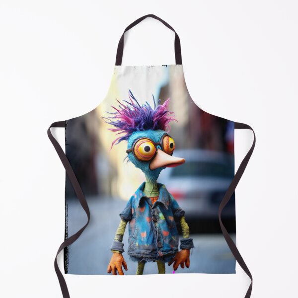 Item preview, Punk Streetart Bird Doll Bird Doll Colorful Hair Denim Jacket designed and sold by G-M-Designs.