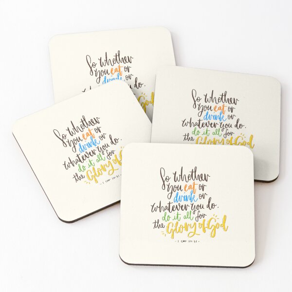 Item preview, 1 corinthians 10:31 bible verse designed and sold by veralligraphy.