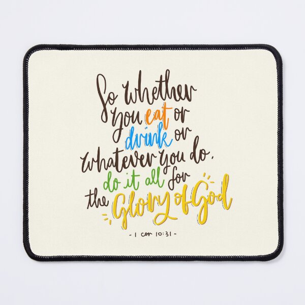 Item preview, 1 corinthians 10:31 bible verse designed and sold by veralligraphy.