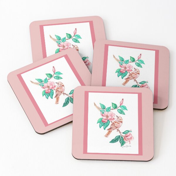 Item preview, Bird Blossom - watercolor illustration designed and sold by Annie Mason Art.
