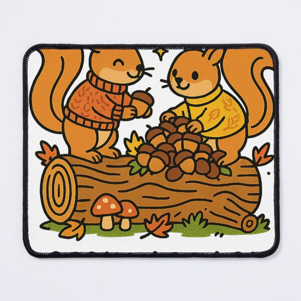 Item preview, Cozy Autumn Squirrels designed and sold by Drip stamp.