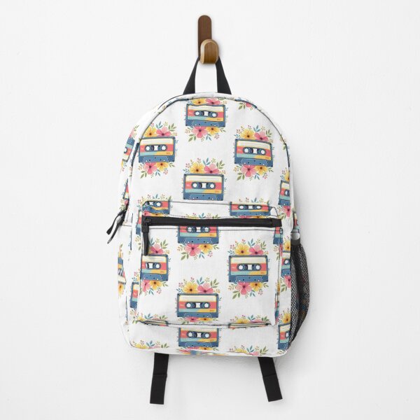 Item preview, Vintage cassette tape surrounded by colorful flowers represents nostalgia and music culture from the past designed and sold by SpaceartLilu.