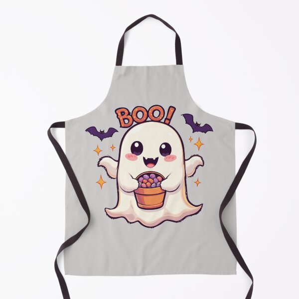Item preview, Halloween with kawaii ghost text "Boo" and bats designed and sold by Nimkaew.