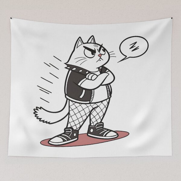 Item preview, Grumpy Rebel Kitty designed and sold by Fadi Alyaldani.