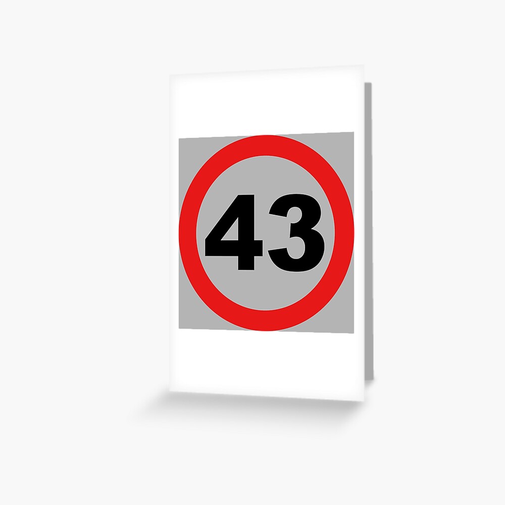 Carte De Vœux Signe D Anniversaire 43 Ans Par Pm Tshirts Redbubble