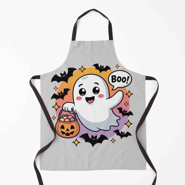 Item preview, Halloween with kawaii ghost text "Boo" designed and sold by Nimkaew.