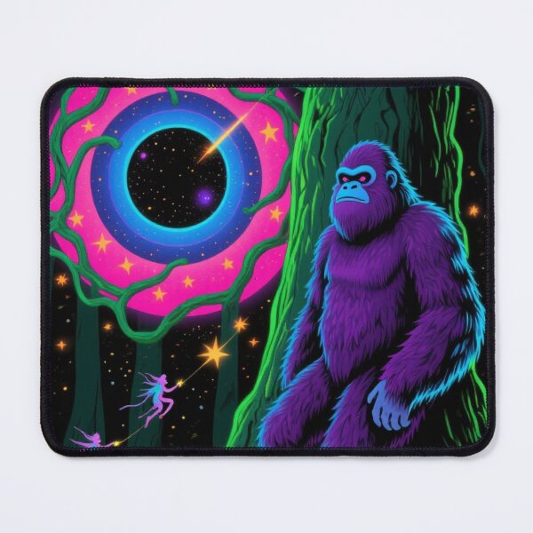 Item preview, Bigfoot's Psychedelic Forest Black Light Poster designed and sold by CleverCulture.