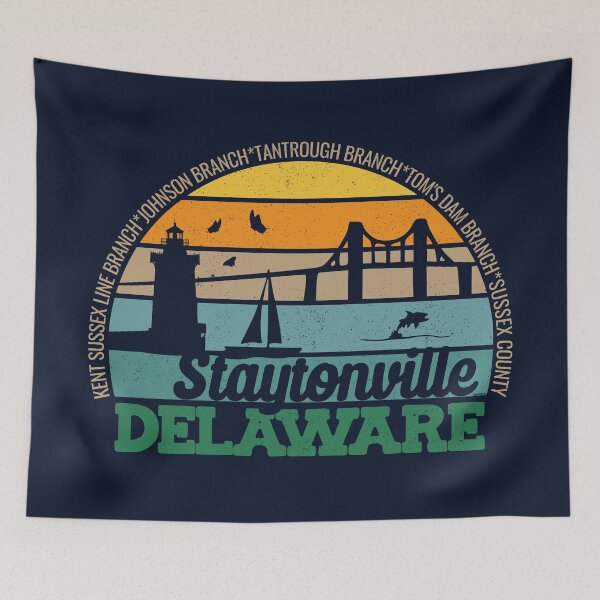 Item preview, Staytonville Delaware Retro Sunset Local Pride Logo  designed and sold by CRHPOD20.