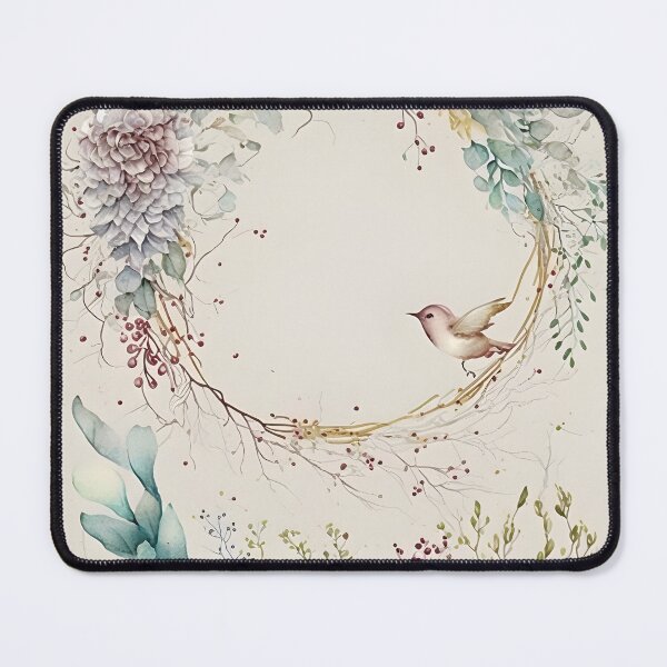 Item preview, Floral botanical watercolor wreath template designed and sold by dvoevnore.