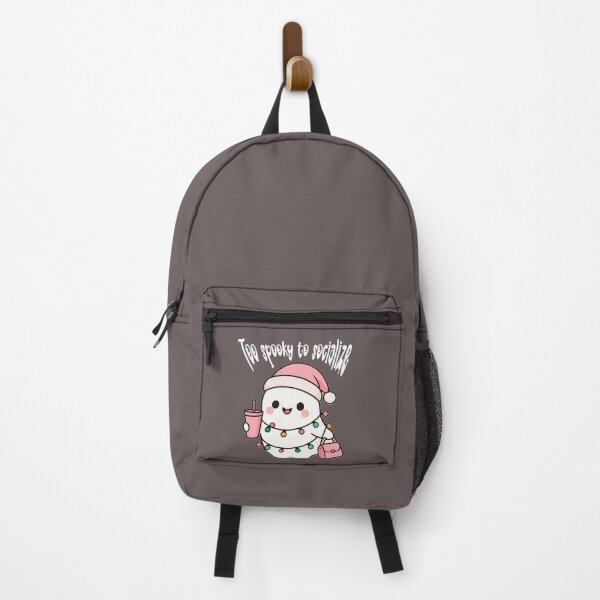 Item preview, Too Spooky to Socialize – Cute Kawaii Ghost Christmas Design designed and sold by Skides04.