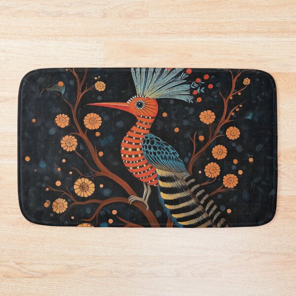 Item preview, A vibrant and detailed Hoopoe bird design in traditional art style. designed and sold by HEMRO.