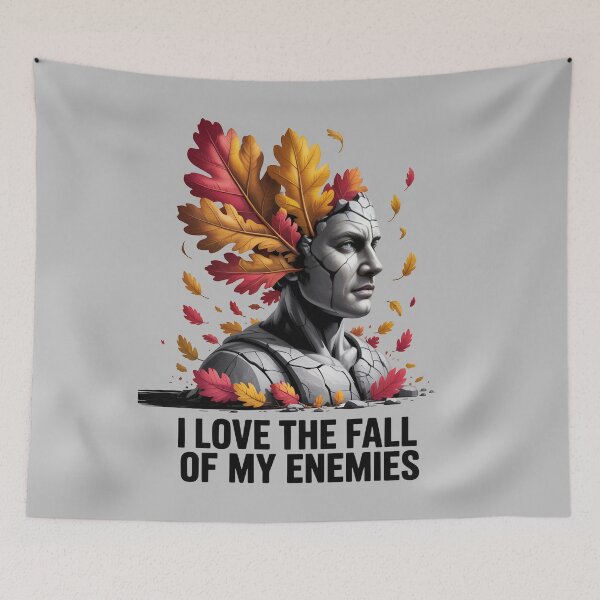 Item preview, I LOVE THE FALL OF MY ENEMIES – Dark Humor Statement designed and sold by TeeGrit.