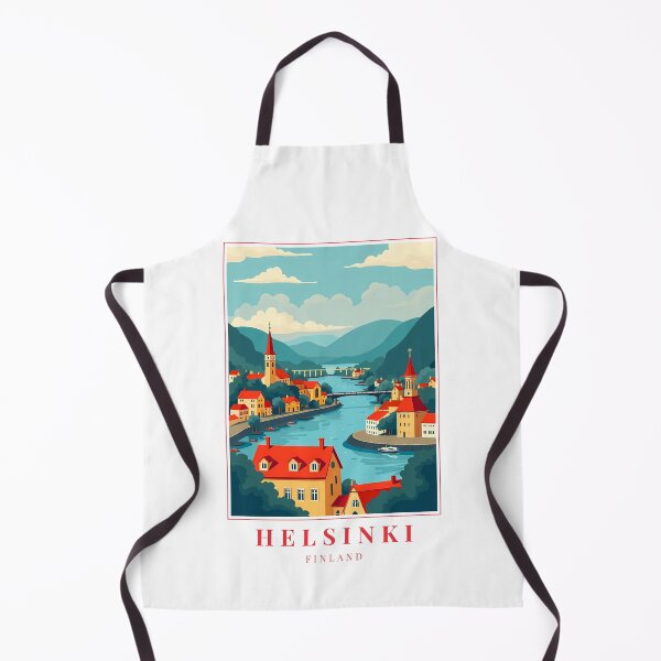 Item preview, Helsinki Finland Illustration – Cathedral Domes, Design District & Seaside Light designed and sold by MapMyMiles.