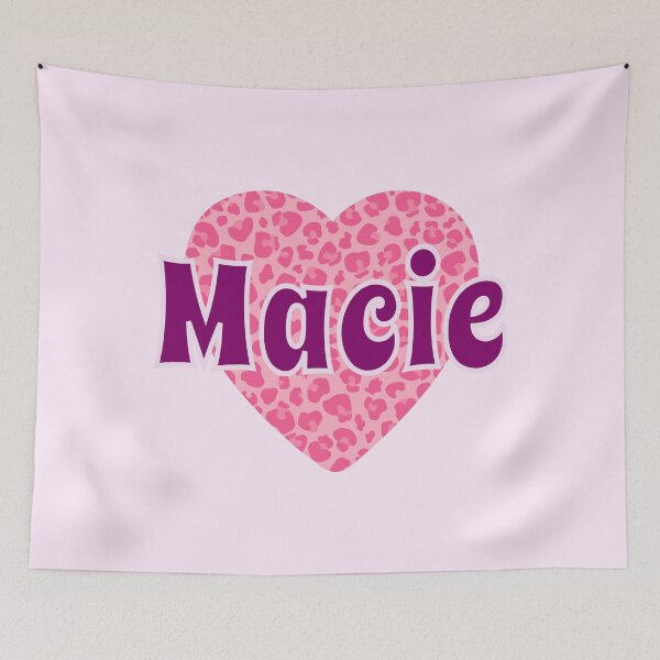 Item preview, Macie Name Pink Leopard Heart  designed and sold by Jeallan Designs.